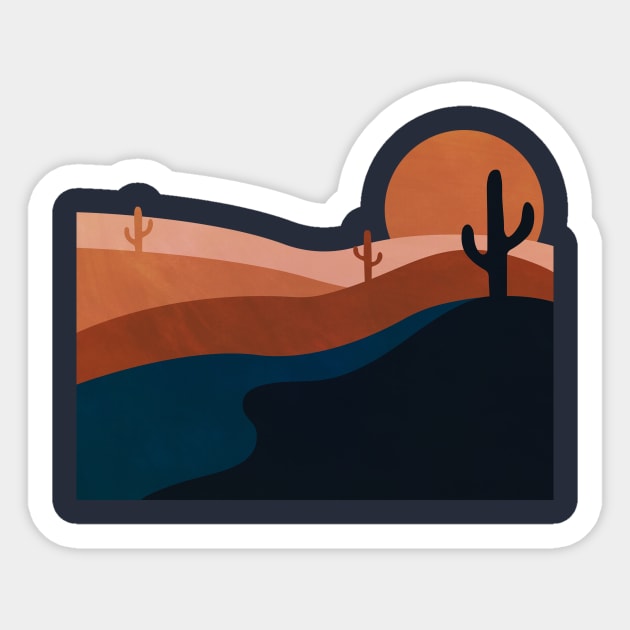 Sunset in desert 3 Sticker by RackaFilm
